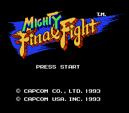 Mighty Final Fight title screenshot
